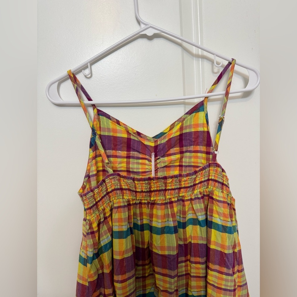 Women Plaid Maxi Colorful Dress Size Small - Picture 2 of 2